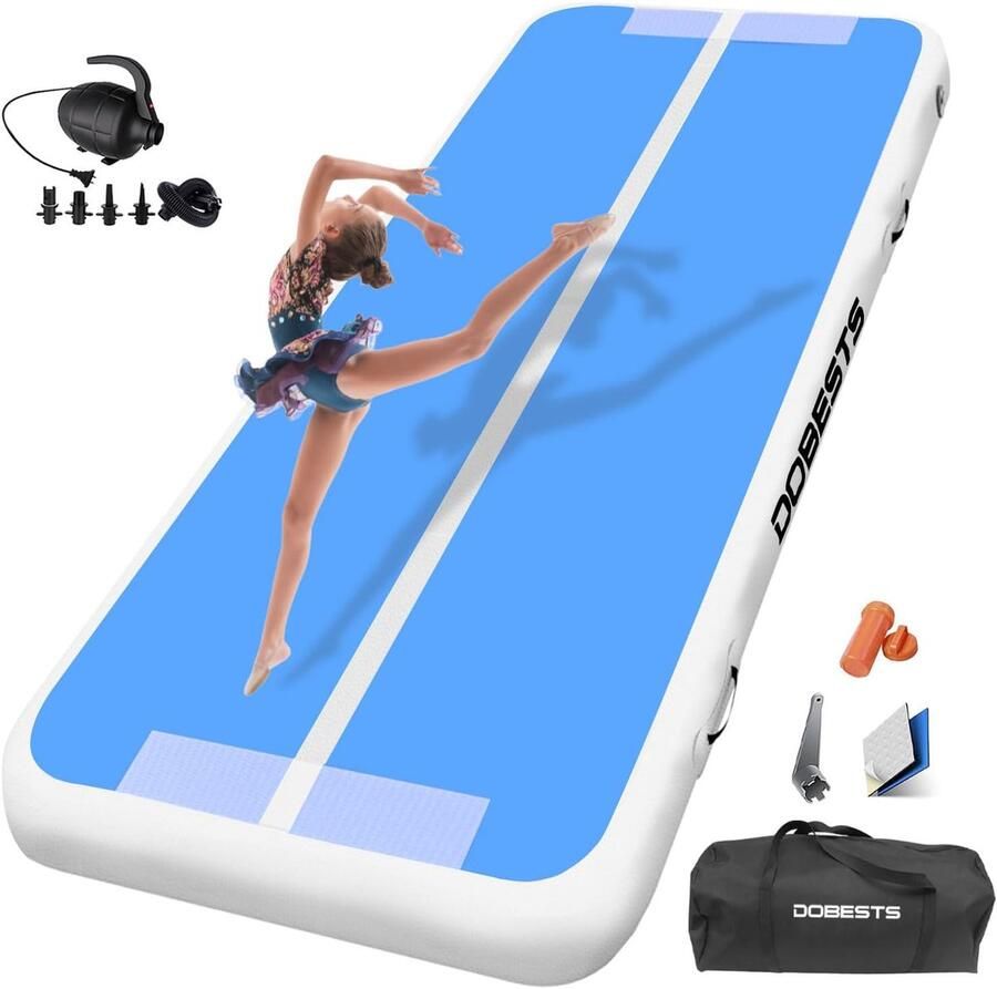 Opblaasbare Gymnastiek- en Trainingsmat voor Yoga en Fitness Geschikt voor Binnen en Buiten Met Elektrische Luchtpomp