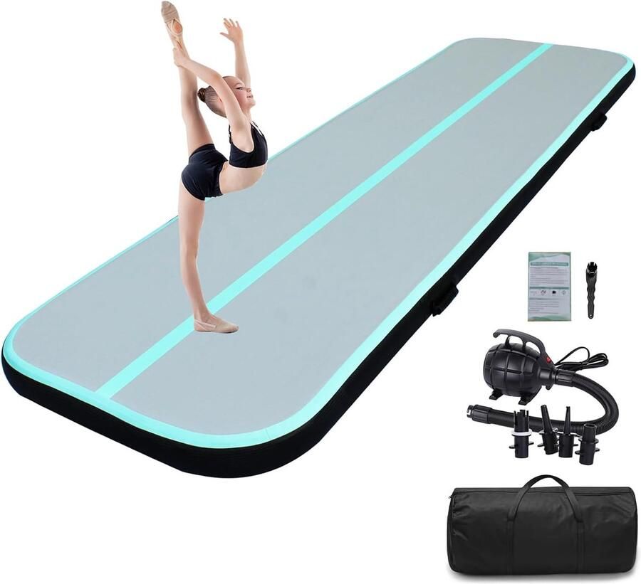 Opblaasbare gymnastiekmat 3-6 m Fitnessmat en yogamat voor thuis en buiten