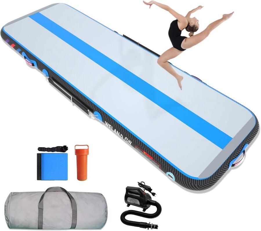 Opblaasbare gymnastiekmat 3 4 5 6 m Perfecte trainingsmat voor yoga taekwondo en gym