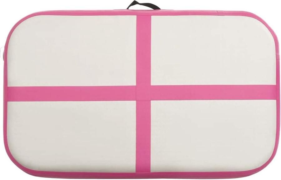 Opblaasbare gymnastiekmat 60 x 100 cm met luchtpomp en draagtas Antislip schokabsorberend en waterdicht