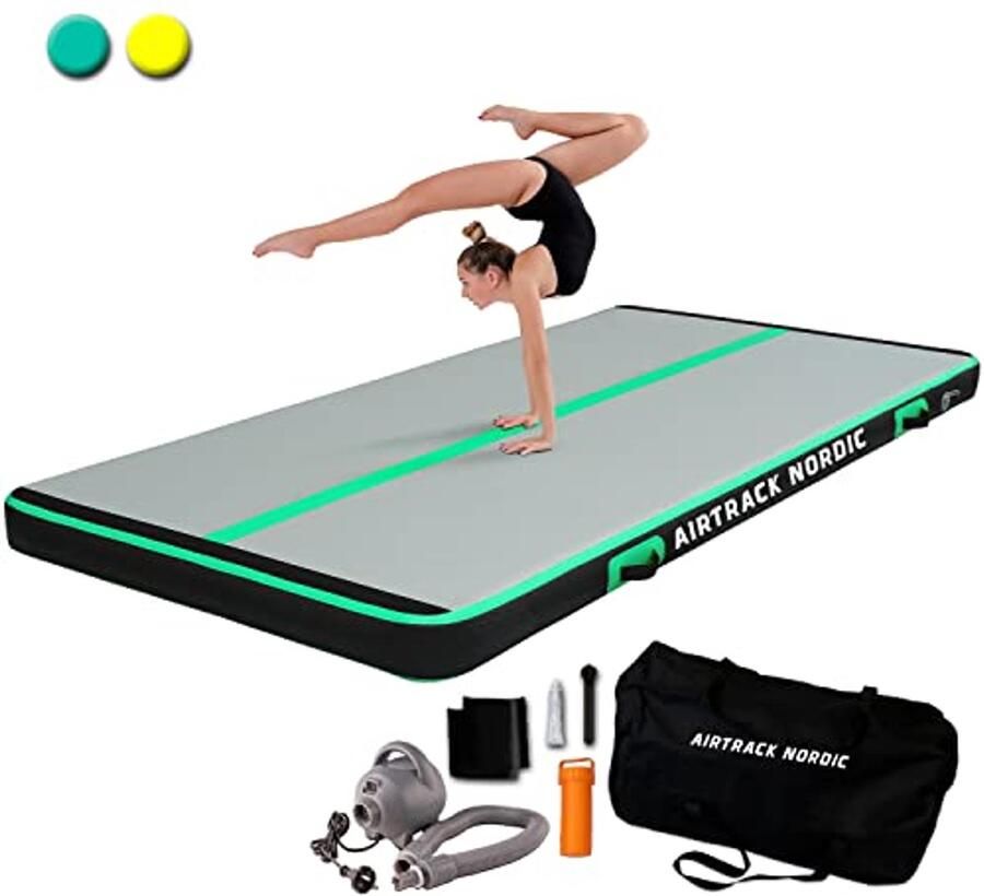 Opblaasbare Gymnastiekmat met Elektrische Luchtpomp Ideaal voor Thuisgebruik Yogasessies en Training