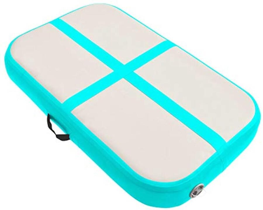 Opblaasbare gymnastiekmat met luchtpomp en draagtas 60 x 100 x 10 15 20 cm Ideaal voor training en spel