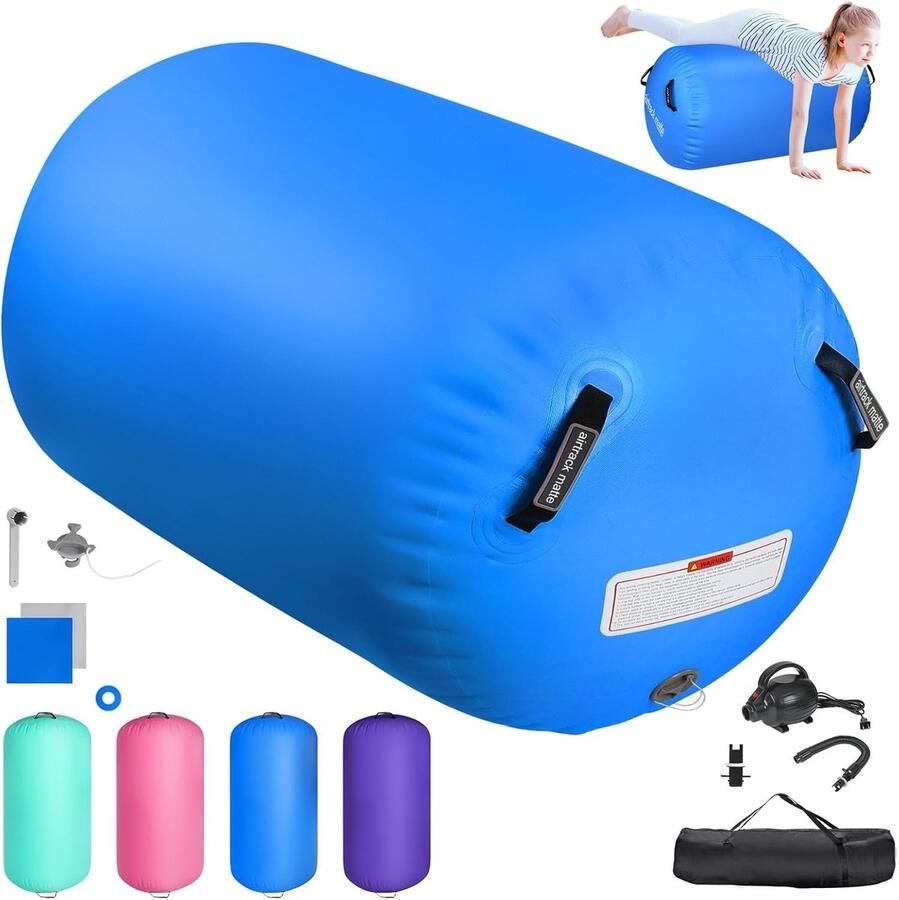 Opblaasbare Gymnastiekmat voor Thuis en Sport 100 120 cm Geschikt voor Yoga Taekwondo en Fitness