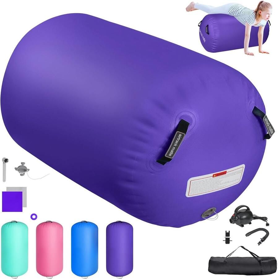 Opblaasbare Gymnastiekmat voor Thuis en Sportschool 100 120 cm Perfect voor Yoga Taekwondo en Training