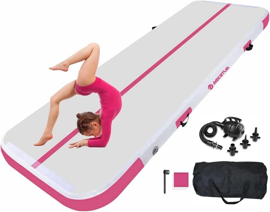 Opblaasbare gymnastiekmat voor training en fitness Antislip sportmat voor thuis yoga en tumbling 2-10m