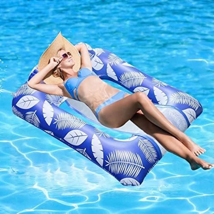 Opblaasbare hangmat opblaasbaar zwembadbed opblaasbare waterhangmat zwembad luchtmatras zwembad met net opblaasbare hangmat