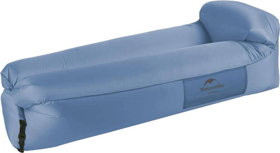 Opblaasbare ligstoel waterdichte opblaasbare bank met draagbare rugzak opblaasbed voor reizen camping zwembad (blauw)