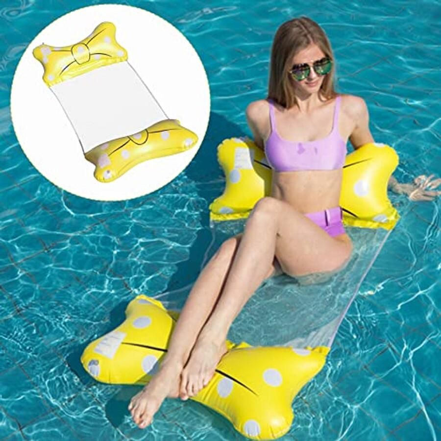 Opblaasbare loungestoel en waterhangmat 4-in-1 luchtmatras voor volwassenen en kinderen