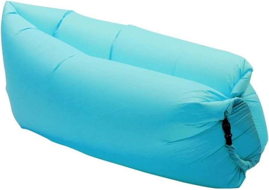 Opblaasbare luchtbank Draagbare Lazy Lounger voor camping strand Lichtblauw