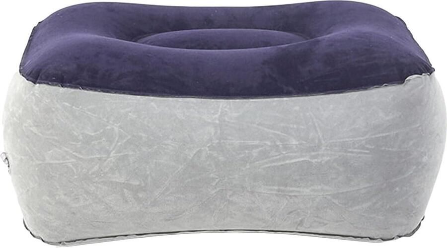 Opblaasbare Reizen Voetsteun Kussen Zachte Flocking Voetsteun Pad voor Kantoor Auto Camping Vliegtuig