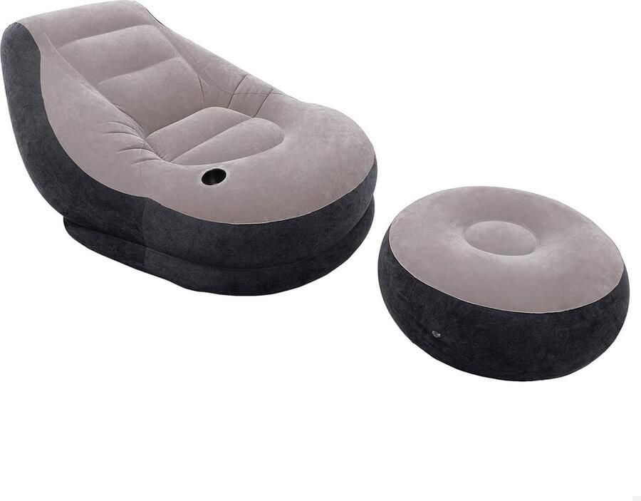 Opblaasbare Relaxstoel met Voetensteun – Comfortabele Loungebank voor Binnen & Buiten – Lichtgewicht & Snel Opblaasbaar - Foto 2