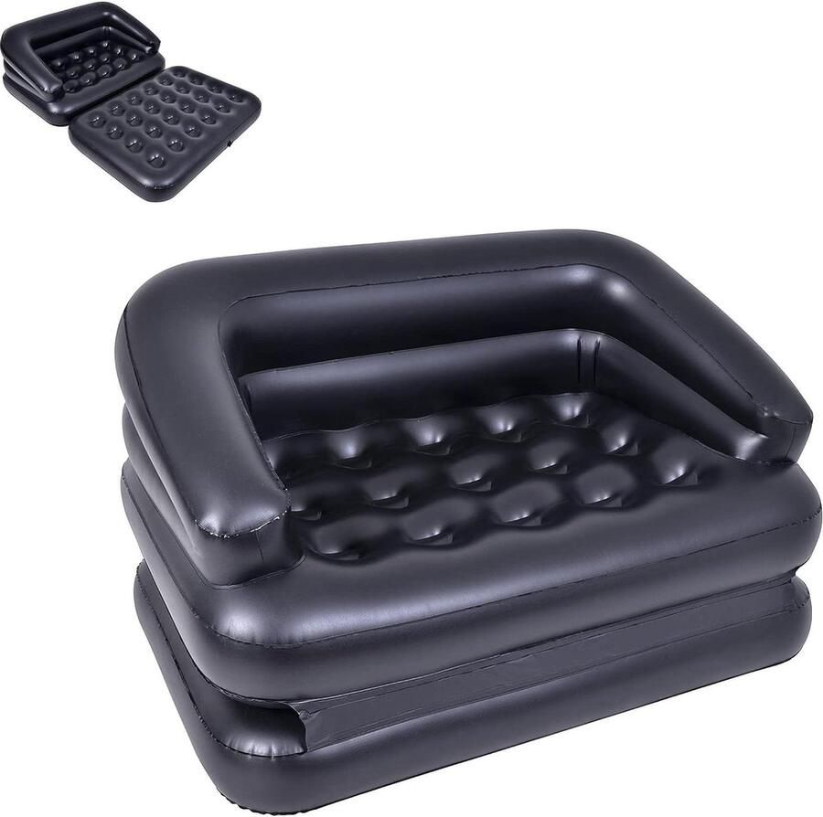 Opblaasbare slaapbank voor buiten kamperen dubbele grootte