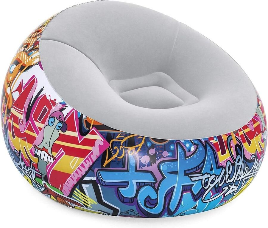 Opblaasbare Stoel Graffiti Design 112 x 112 x 66 cm