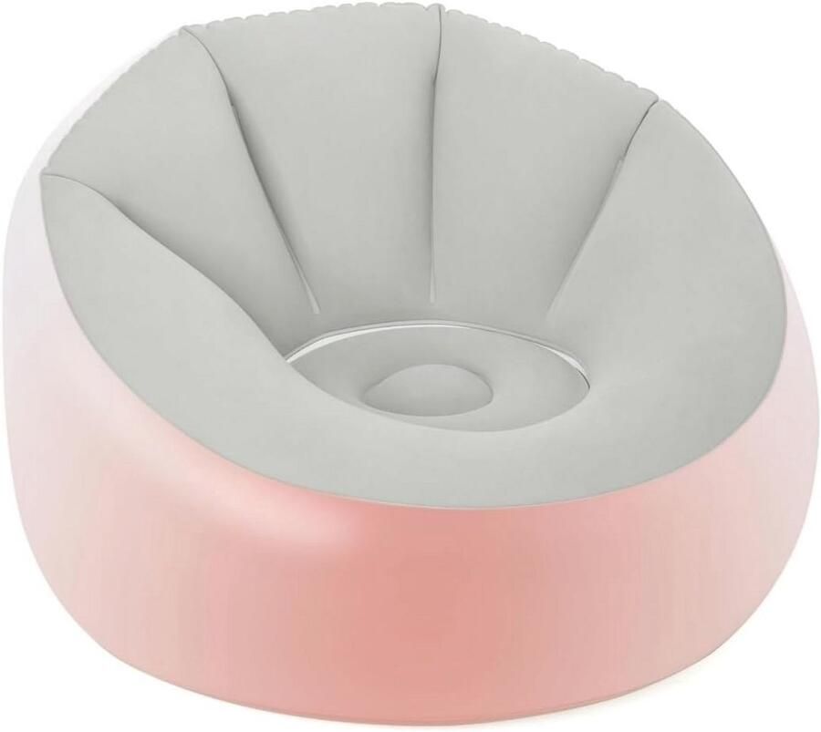 Opblaasbare stoel met LED-verlichting voor buiten grijs