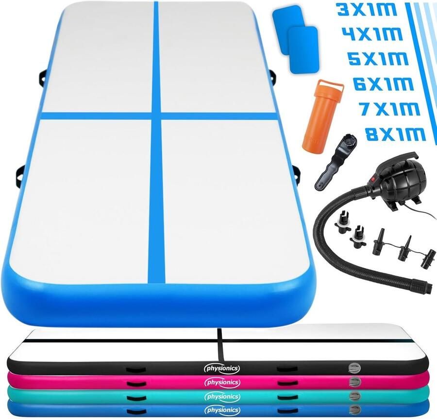 Opblaasbare Trainingsmat voor Gymnastiek Met Electrische Luchtpomp 3-8 M Kleuren
