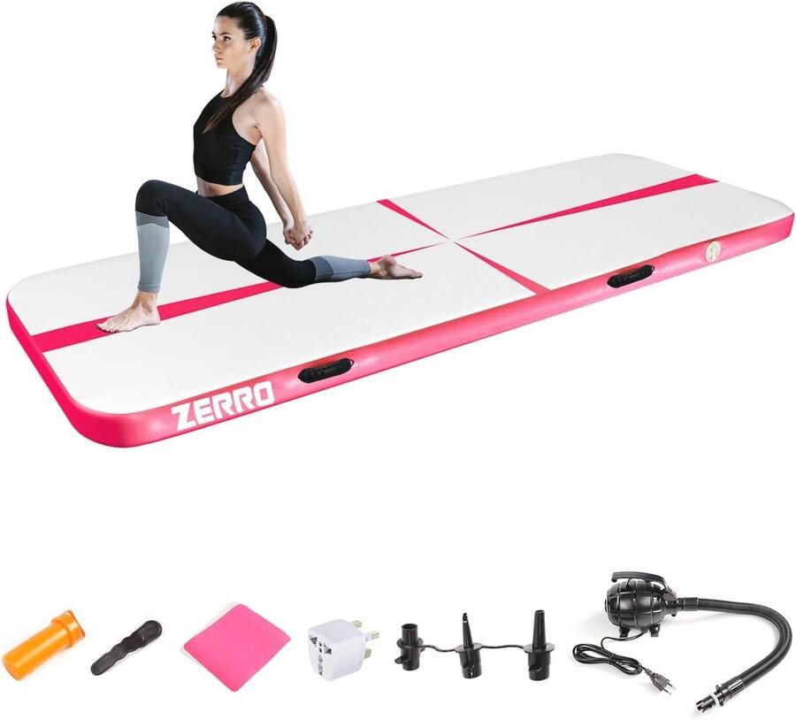 Opblaasbare Tumbling Turnmat voor Fitness en Yoga – 1 3 4 5 m met Elektrische Luchtpomp en Antislip Ontwerp