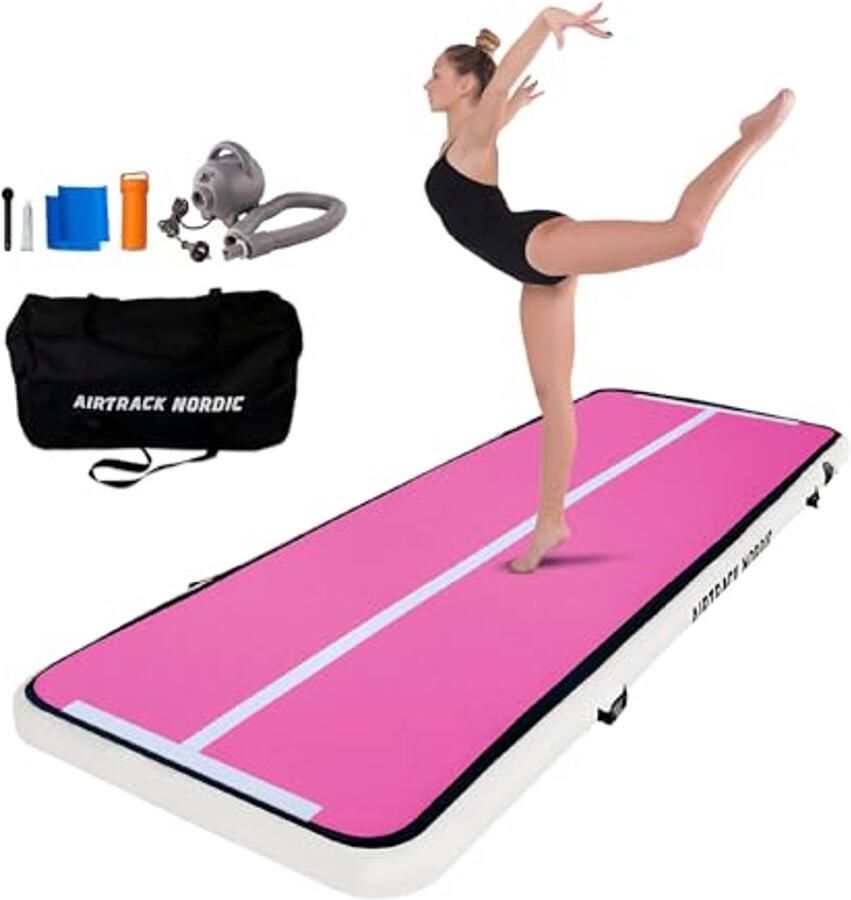 Opblaasbare Turnmat 3m voor Gymnastiek en Yoga Duurzaam en Eenvoudig te Transporteren