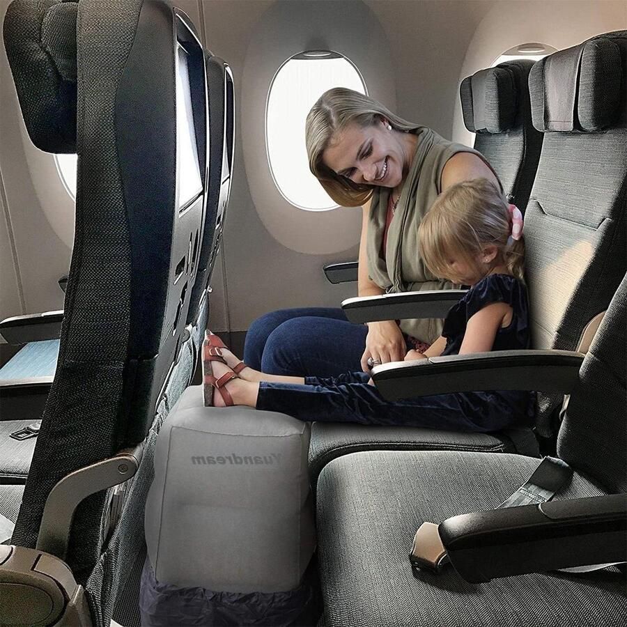 Opblaasbaar voetsteunkussen voor reizen met vliegtuig auto trein bussen thuis en op kantoor