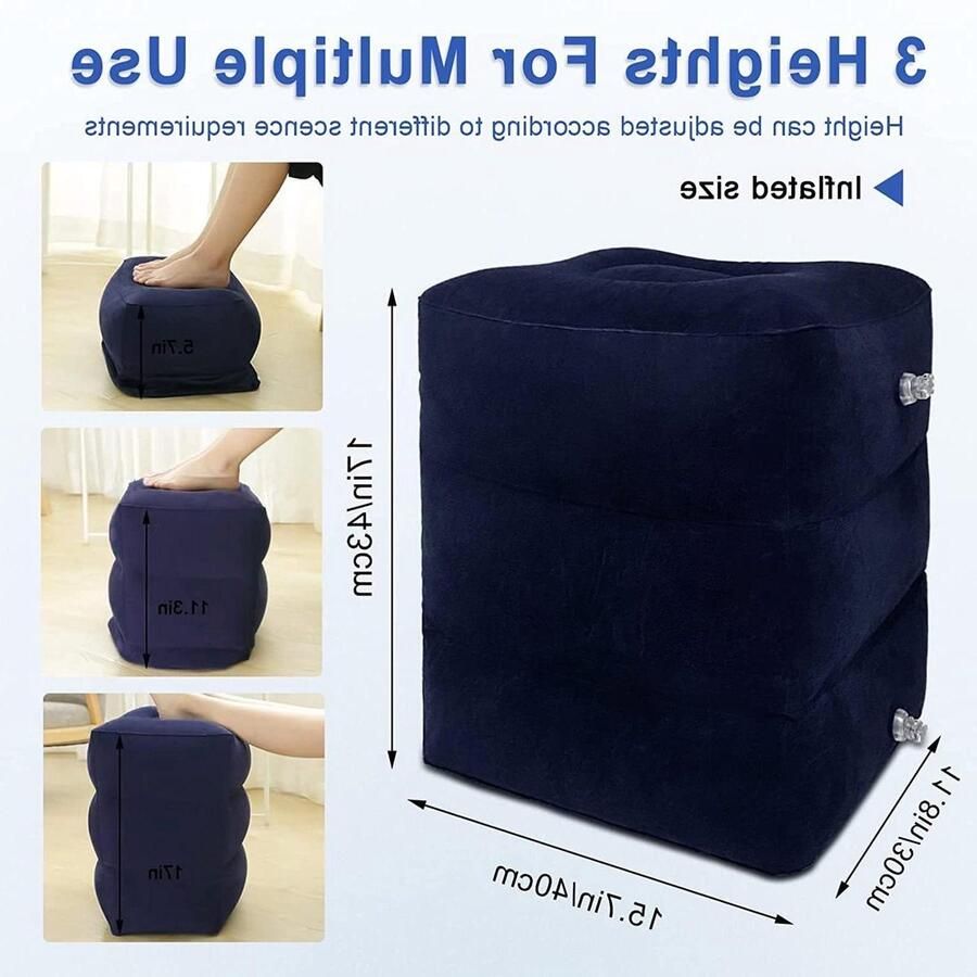 Opblaasbare voetsteun voor kinderen 2 stuks blauw