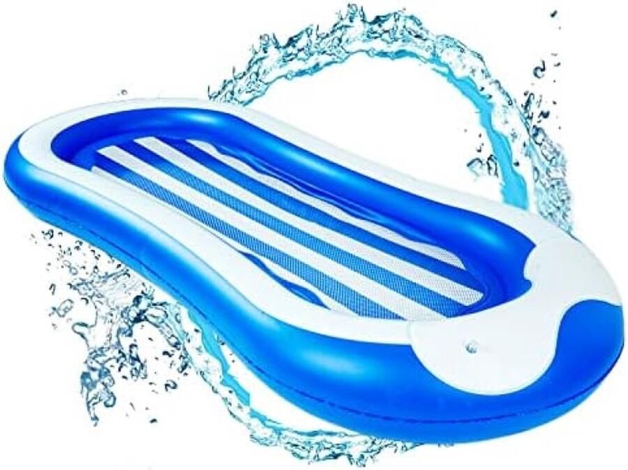 Opblaasbare waterdrijver hangmat waterhangmat zwembaddrijven waterspeelgoed zwembadaccessoires zwembadstoel zwembed opvouwbaar opblaasbaar water lounge feestspeelgoed voor volwassenen