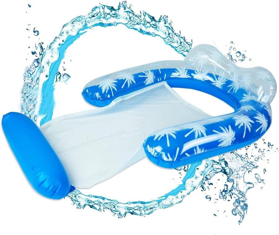 Opblaasbare waterdrijver hangmat zwembadaccessoires voor volwassenen opvouwbaar en opblaasbaar waterhangmat