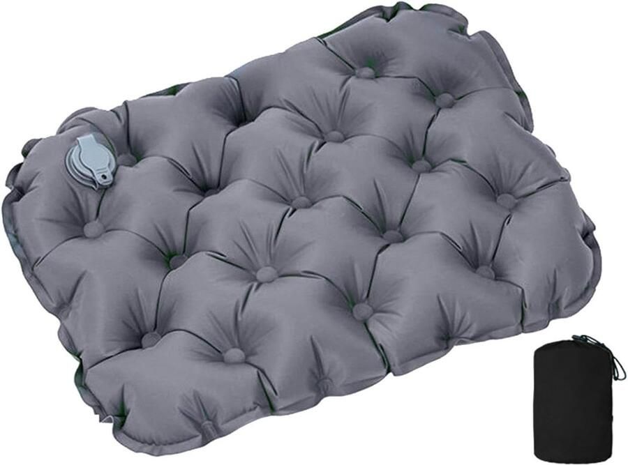 Opblaasbare zitkussens Stadionkussens Ultralicht waterdicht luchtkussen Draagbare buitenzitmat voor reizen kamperen boten concerten wandelen kantoorstoel vliegtuig Grijs