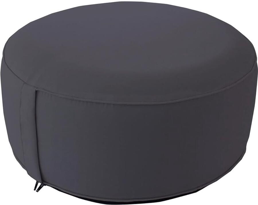 Opblaasbare zitzak voor buiten trendy design 1 stuk donkergrijs 100% polyester 55 cm