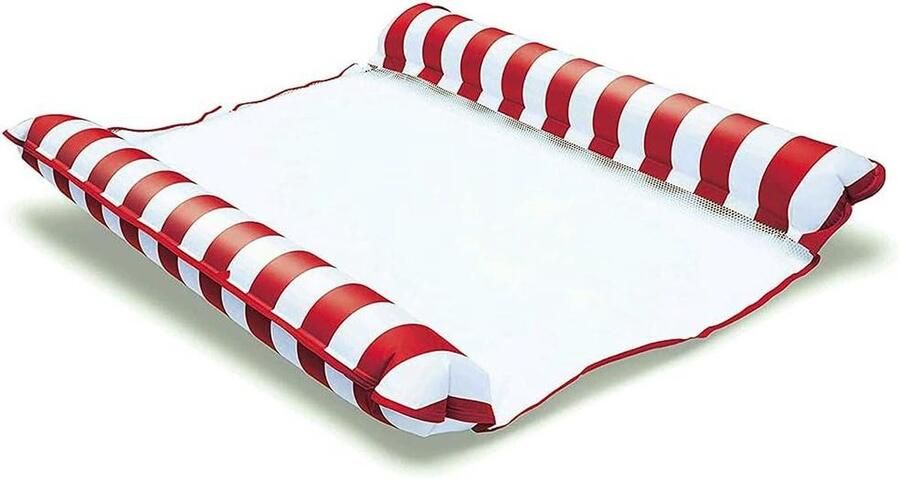 Opblaasbare zwembadhangmat XXL multifunctionele zwembadhangmat drijvend opblaasbaar drijvende hangmat draagbaar Ø 130 x 138 cm. waterhangmat
