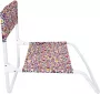 Opvouwbare stoel met leuke bloemen print lage zit strandstoel klapstoel campingstoel vouwstoel tuinstoel balkonstoel draagbaar kerst cadeau tip - Thumbnail 1