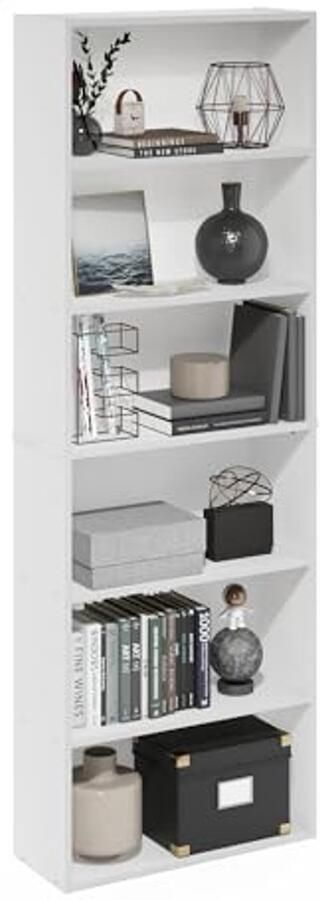 Open 6-Tier Boekenkast Flexibele Opslagoplossing voor Modern Interieur