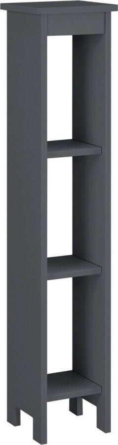 Unbranded Open Kast Gerd Met 3 Vakken HKC Kolomkast 80x17x17cm Donkergrijs - Foto 2