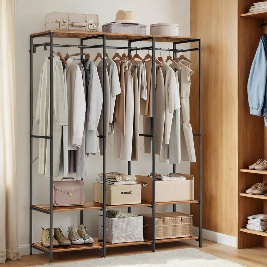 Open kledingkast kledingrek kledingkast met kledingroede
