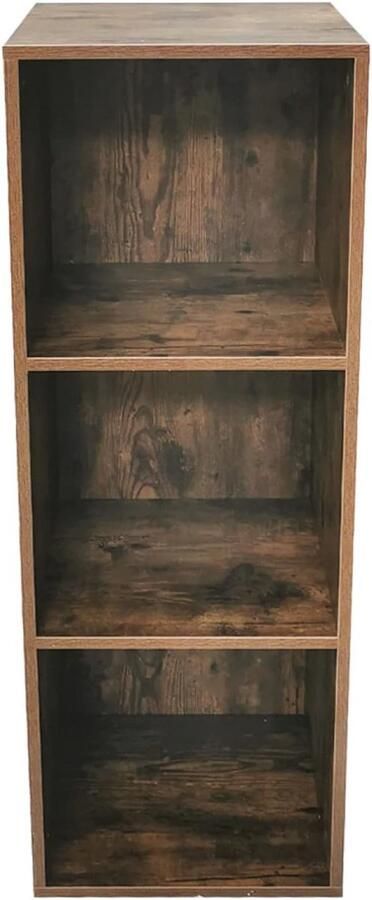 Open Vakkenkast met 3 Compartimenten Donkerbruin