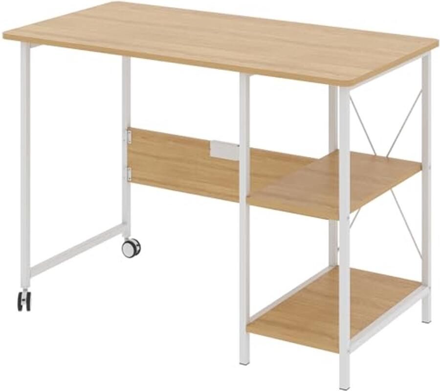 Opklapbaar Loft Bureau 107x55x75 cm Ruimtebesparend Computerbureau