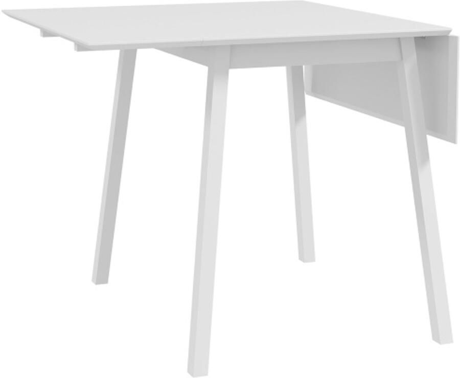 Opklapbare eettafel keukentafel voor 2-4 personen opklapbare tafel houten eettafel voor kleine ruimtes 110 x 86 x 75 cm wit