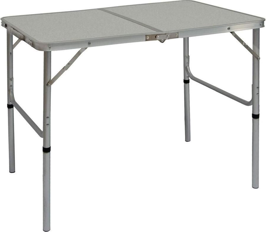 Opklapbare en in de hoogte verstelbare picknicktafel 90 x 60 x 70 cm licht kofferformaat