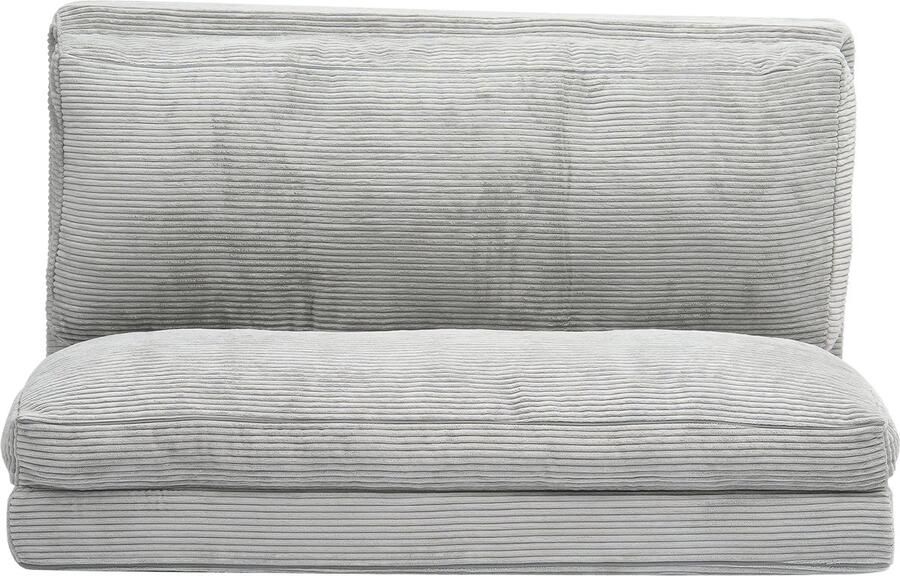 Opklapbare Slaapbank 3-In-1 Opklapbare Slaapbank met Wasbare Hoes 25d High-Density Traagschuim Omvormbare Slaapfauteuil voor Woonkamer Slaapkamer Logeerkamer Lichtgrijs (Volledig)