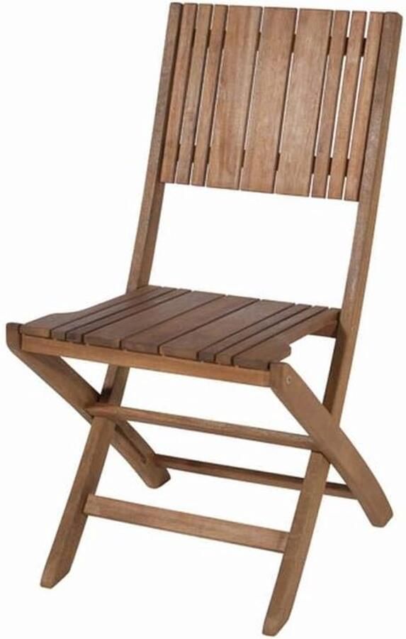 Opklapbare Stoel van Acaciahout met Gegalvaniseerde Staalfittingen Weerbestendig en Inklapbaar
