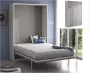 Opklapbed handmatige verticale opening 140x200cm Wit Grijs MALINA L 155 cm x H 209 cm x D 40 cm - Thumbnail 2
