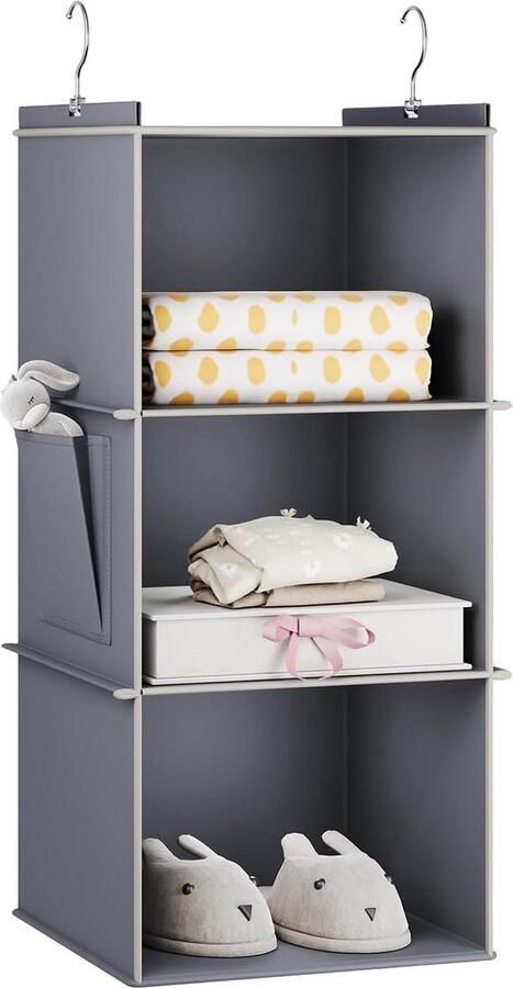 Opknoping Opslag Planken Kast Organisatoren Kleding Organizer 3 Stuks Grijs