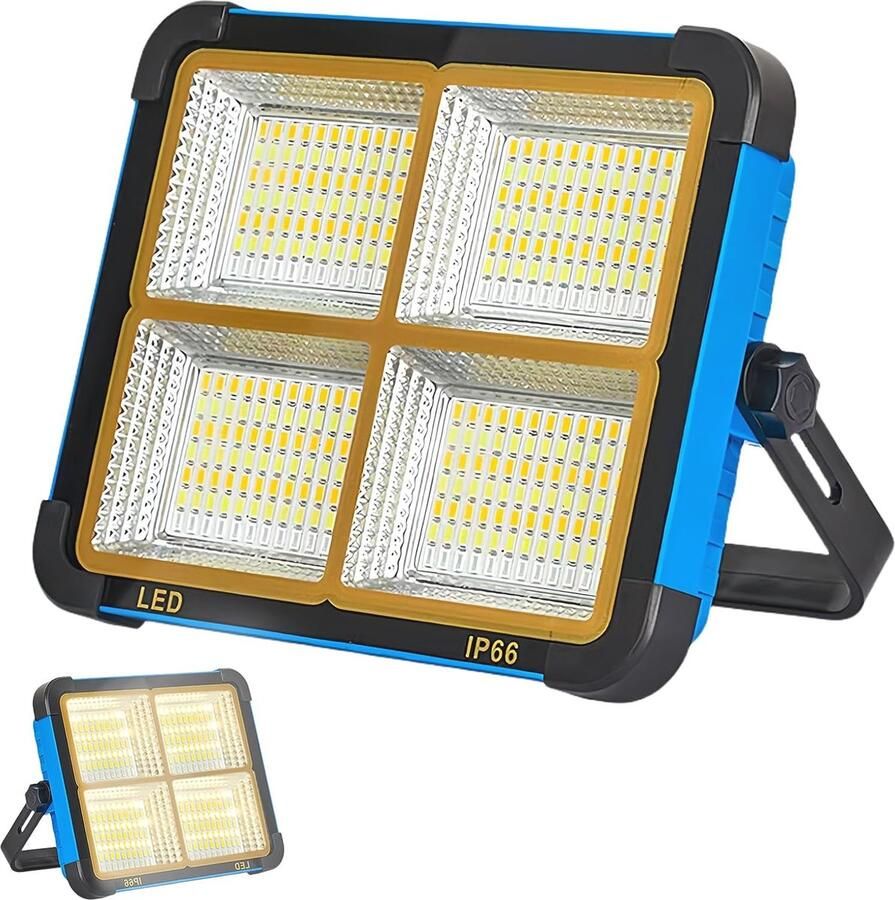 Oplaadbare LED-schijnwerper 300W Draagbare Waterdichte Werklamp voor Camping en Noodverlichting