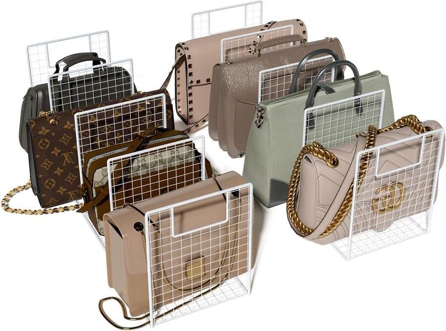 Opslag organizer ijzeren verdeler voor handtas en tas 2 stuks kastplank verdelers voor slaapkamer en keuken maat L