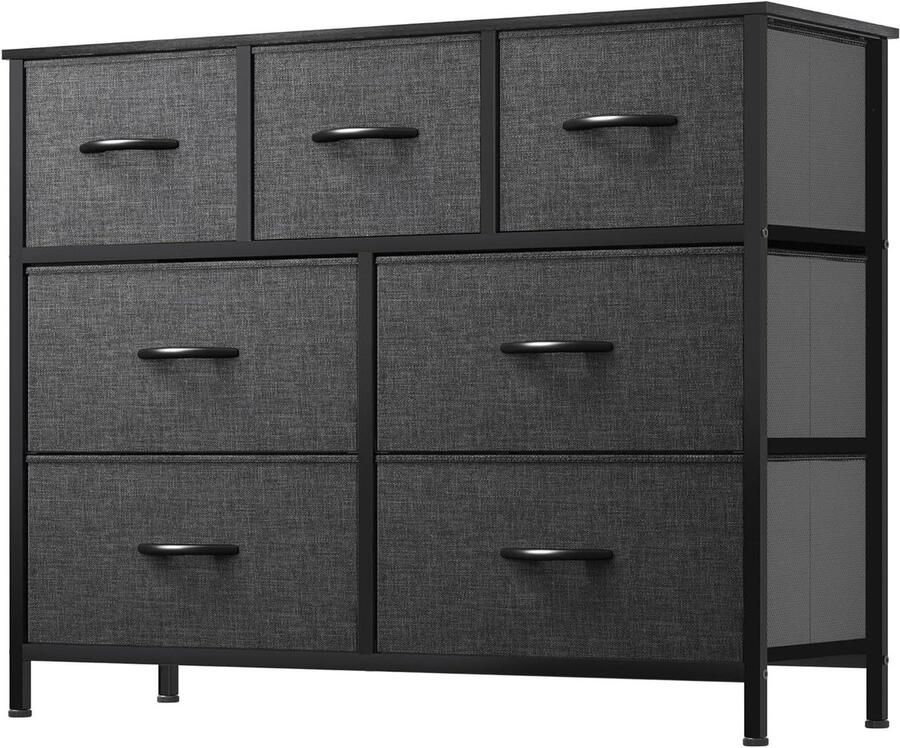 YITAHOME Ladekast Ladenkast Ladekasten Ladenkastje Ladekasten Slaapkamer Dressoir Kasten Dressoir Hout Kast Opbergkast Opbergkasten Binnen Opbergkast Dicht Commode Kasten Met 7 Stoffen Laden