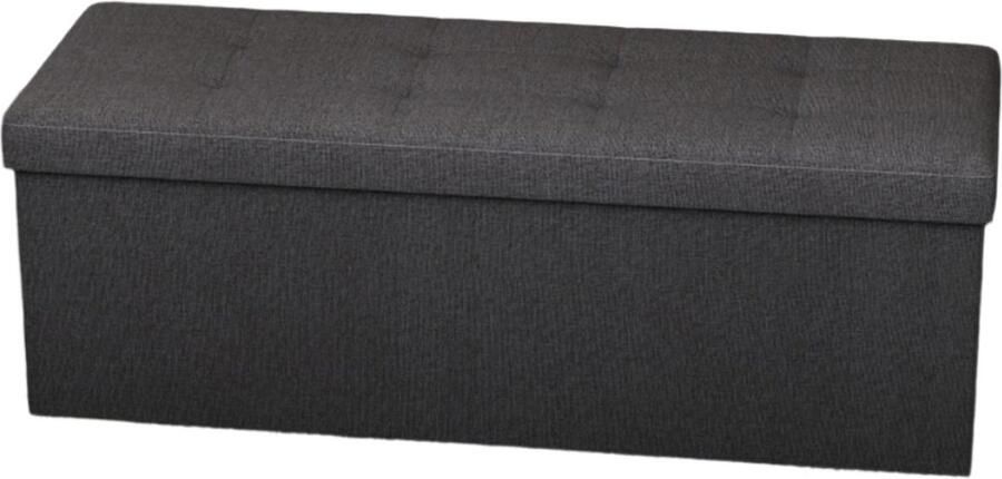 Opslagstoelkist Ottoman opbergbank max 300 kg capaciteit linenimiteit stof 110 cm x 38 cm x 38 cm