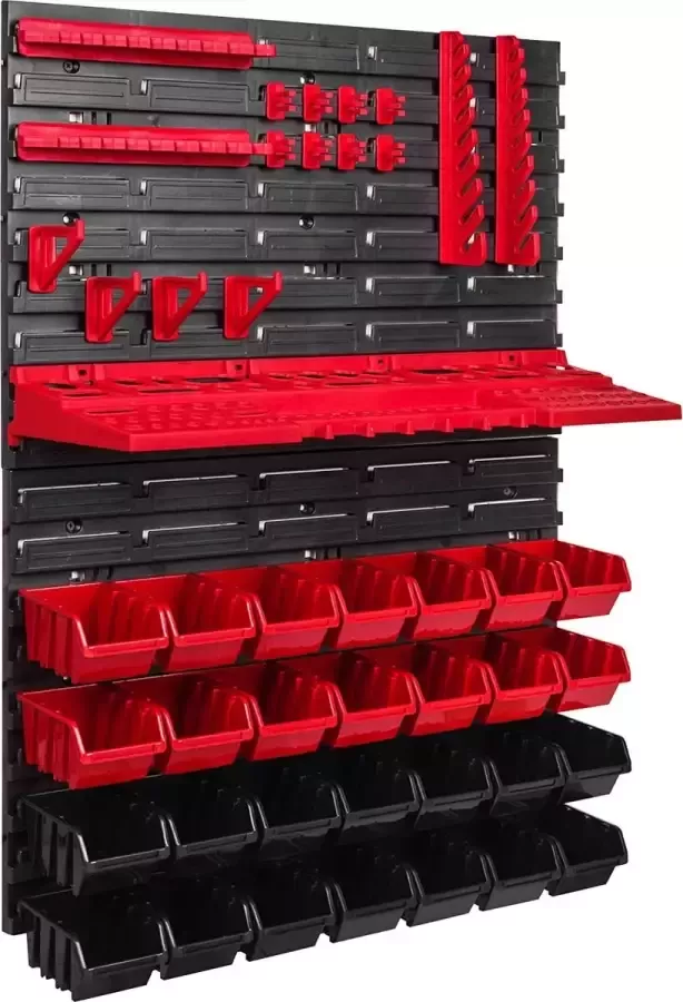 Opslagsysteem wandrek 576 x 780 stapelbakken gereedschapshouders kijkopslagbakken kunststof box