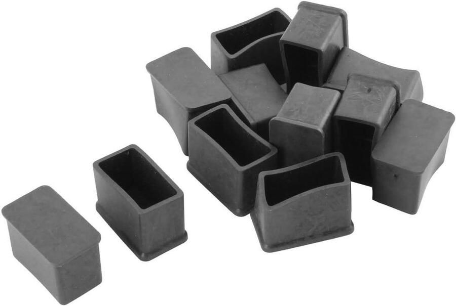 Optimaliseerde titel: Rubber Stoel Beendoppen Rechthoekig Meubilair Tafelhoezen Vloerbeschermers Set van 12 Ø 16x30 mm