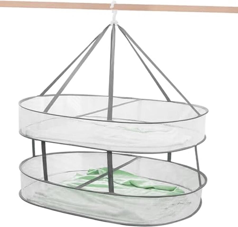 Opvouwbaar 2-laags droogrek voor kleding ruimtebesparend wasrek voor binnen en buiten