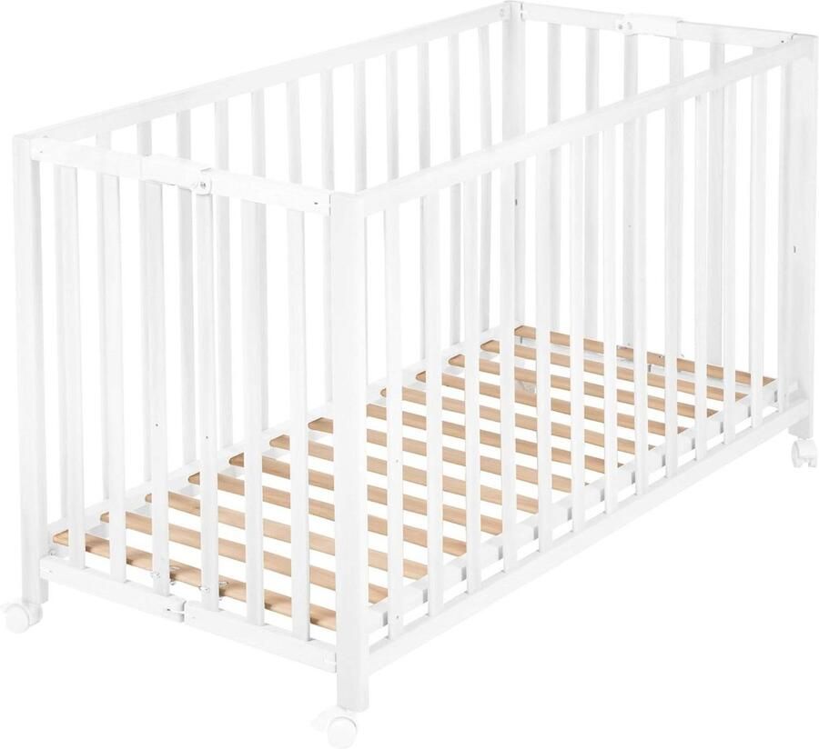 Opvouwbaar babybed 60 x 120 cm verschillende varianten wit Kinderbed