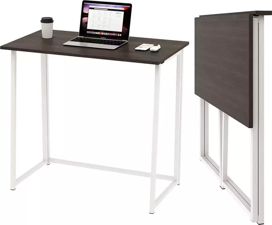 Opvouwbaar bureau Computerbureau voor thuiskantoor Studie Opvouwbare pc-tafel (donker eiken)