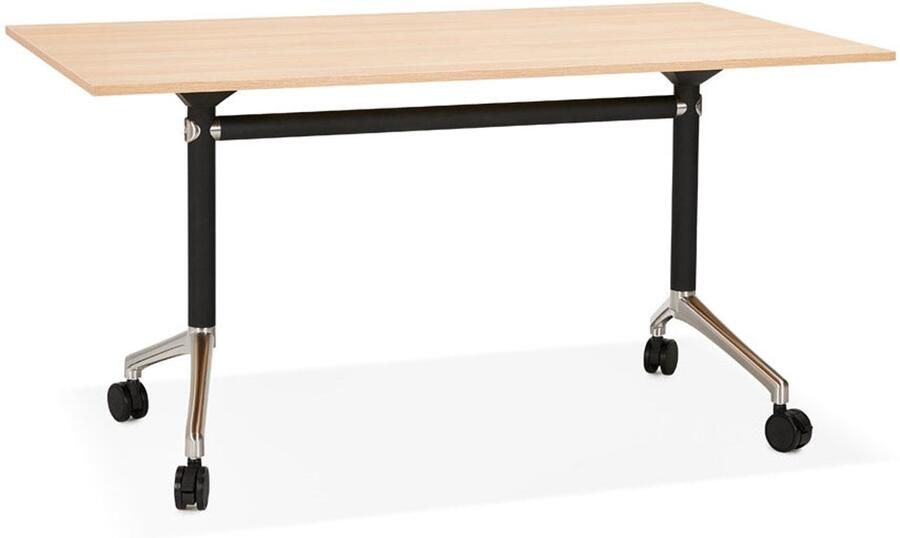 Opvouwbaar Bureau Inklapbaar Werkstation Eenvoudig op te bergen met zwenkwielen